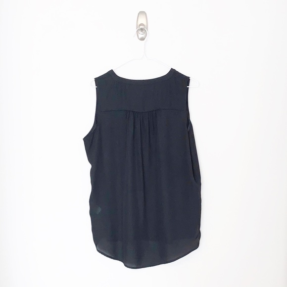 Willi Smith Sheer Sleeveless Black Blouse - Medium - Picture 3 of 6